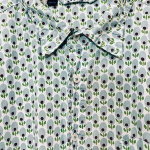 Boden Dress Shirt Button Down Scandi Bloom Floral Print Long Sleeve Cotton